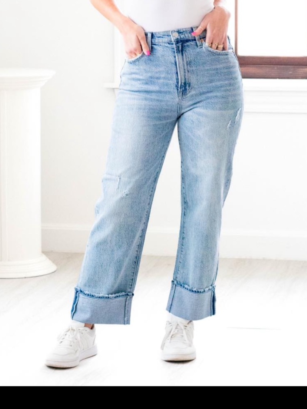 pistola Light Blue High-Rise Straight Jeans
